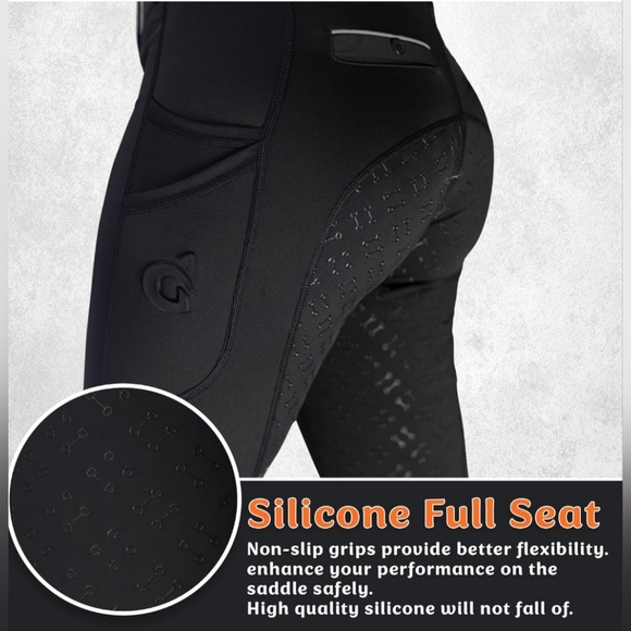 Women's Black Riding Pants - Picture 2 of 5